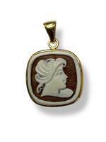 Pendentif Mandile 1922 Femme Cammei  in Argent Conchiglia 2MCICM192